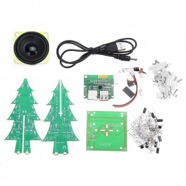 DIY Colorful Christmas Tree Bluetooth MP3 Electronic Production Kit Music Remote Control Audio