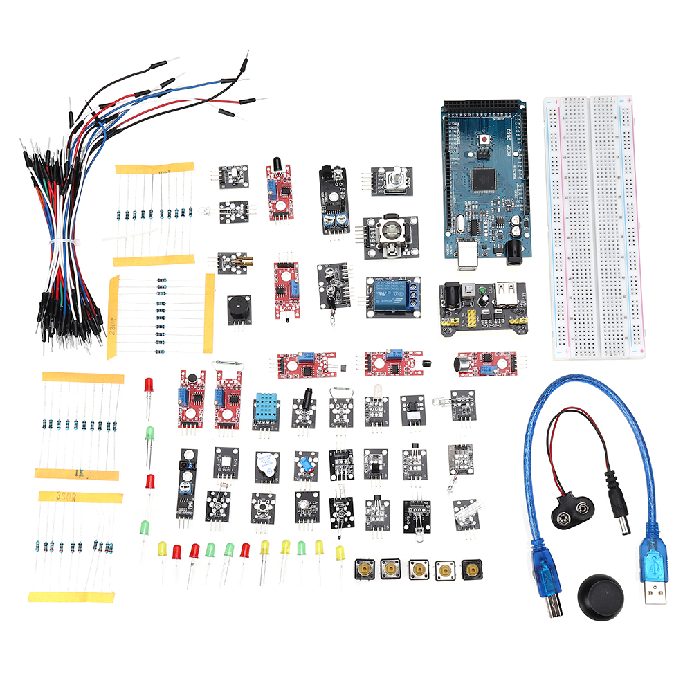 DIY Mega 2560 R3 HC-SR04 Development Board 37 in 1 Sensor Kit For Arduino