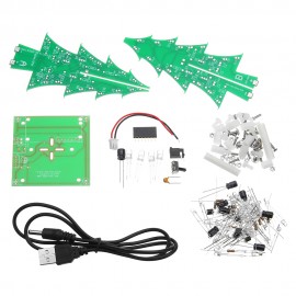 Upgraded Version DIY Colorful Christmas Tree Electronic Production Kit With Shell