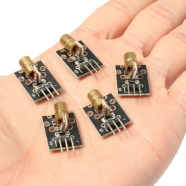 5Pcs KY-008 5V 3pin 650nm Transmitter Dot Diode Copper Head Red Laser Module For Arduino AVR PIC DIY