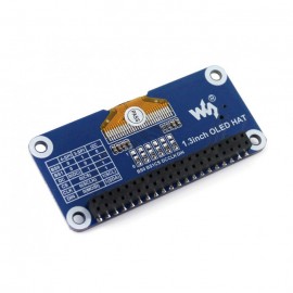 128×64 1.3inch OLED Display HAT for 