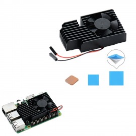 3510 Version Extreme Cooling Fan + Copper Heatsink + Thermal Tapes Kit For  3B+